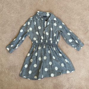 Grey Zara Polka Dot Dress